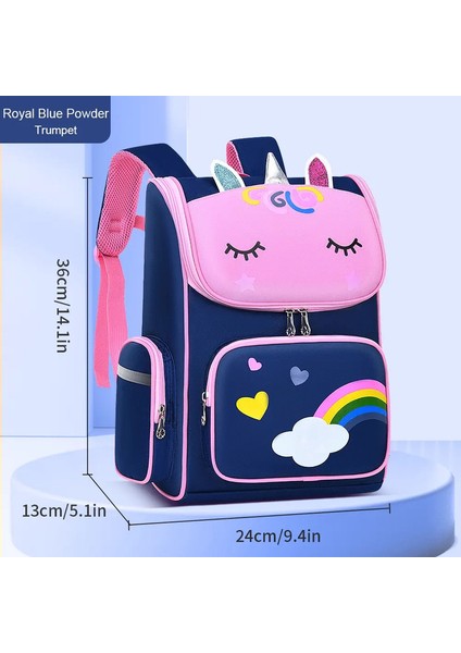 Yeni Ilköğretim Okulu Öğrencileri Schoolbag Omuzlar Sırt Çantası 6-12 Yaşında Bir, Iki, Üç, Dört, Beş, Altı Sınıf Su Geçirmez Lecolor: Lacivert Trompet (Yurt Dışından)