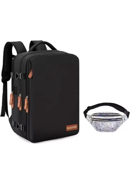 Buylor 45X20X30 Easyjet Kabin Çantaları Dizüstü Çantalar Kadınlar Easyjet Sırt Çantası Seyahat Sırt Çantası Için Hafta Eden Rengi Için Günlük Day Pack: Siyah A (Yurt Dışından)