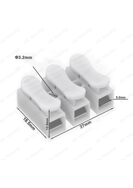 3 Telli Vidasız Yaylı Kablo Birleştirici Klemens 5 Adet fırsatları