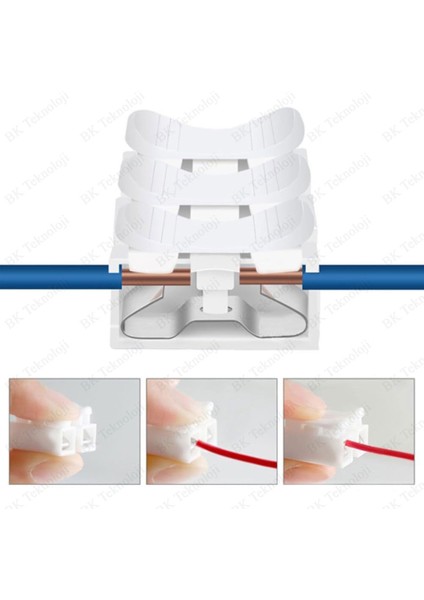 3 Telli Vidasız Yaylı Kablo Birleştirici Klemens 5 Adet indirimleri