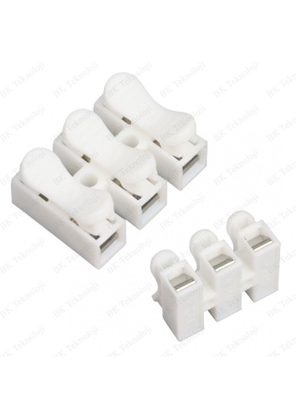 3 Telli Vidasız Yaylı Kablo Birleştirici Klemens 5 Adet