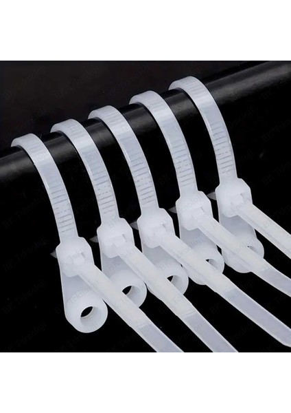 Delikli Vidalanabilir 2.5 x 100 mm Cırt Kablo Bağı 100 Adet Beyaz indirimleri