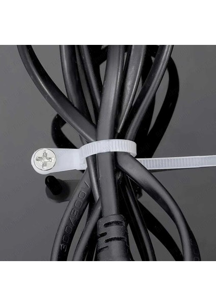 Delikli Vidalanabilir 2.5 x 100 mm Cırt Kablo Bağı 100 Adet Beyaz