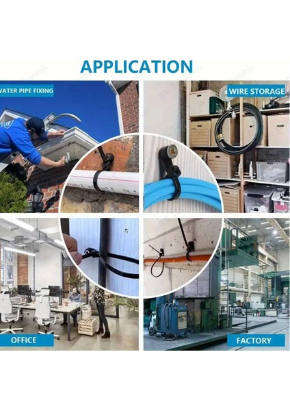 Delikli Vidalanabilir 2.5 x 100 mm Cırt Kablo Bağı 100 Adet Beyaz