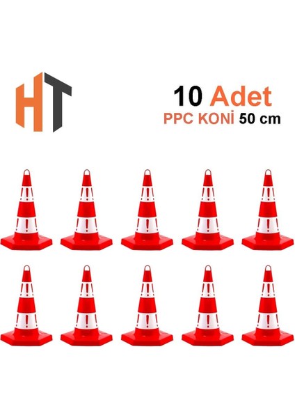 Eko Trafik Konisi 50 cm Trafik Dubası-10 Adet