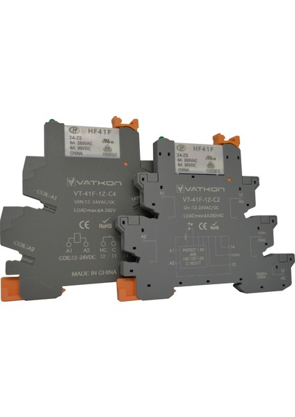 VT-41F-1Z-C4-024 Vac/dc (24VAC/DC Push-In Baglantili Plc Röle Takımı ( 10 Adet )