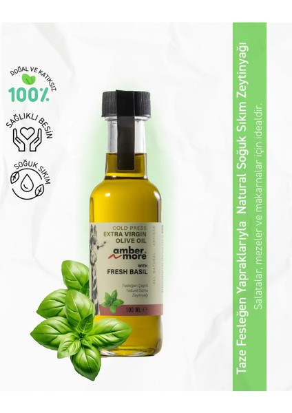Fesleğen Çeşnili Naturel Sızma Zeytinyağı 100 ml