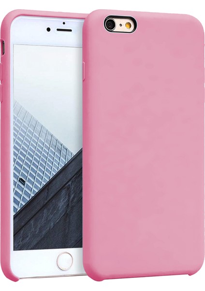 Apple iPhone 6S Plus İnce Mat Silikon Kılıf Pembe