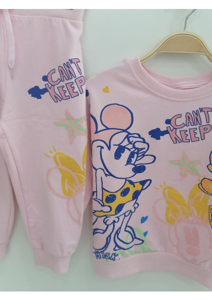Mickey Mouse 2'li Eşofman Takım Pembe - 4-5 Yaş indirimleri