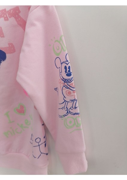 Mickey Mouse 2'li Eşofman Takım Pembe - 4-5 Yaş