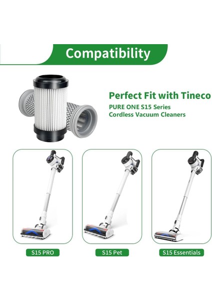 Tineco Pure One S15 Serisi Pure One Hava Pet Akülü Elektrikli Süpürge Için S15 Hepa Yedek Filtre, Ön ve Son Filtre (Yurt Dışından) modelleri