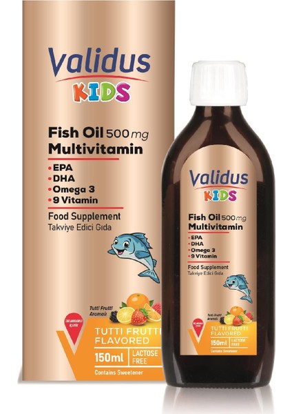 Kids Fish Oil + Multivitamin 150 ml Syrup