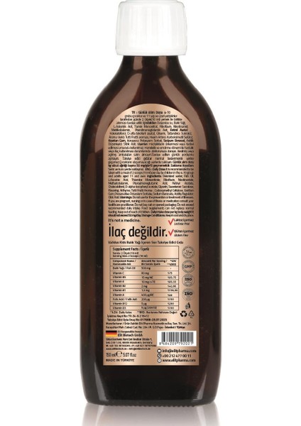 Kids Fish Oil + Multivitamin 150 ml Syrup fiyatları