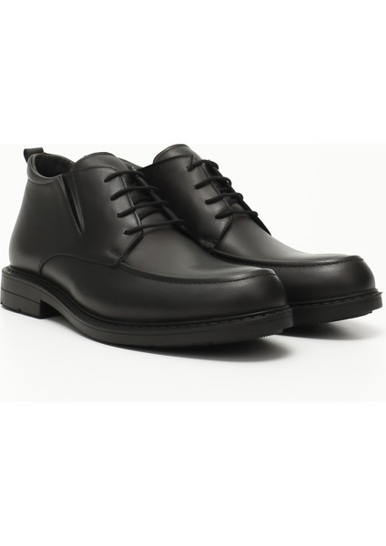 Erkek Siyah Fermuarlı Hakiki Deri Klasik Bot fiyatları