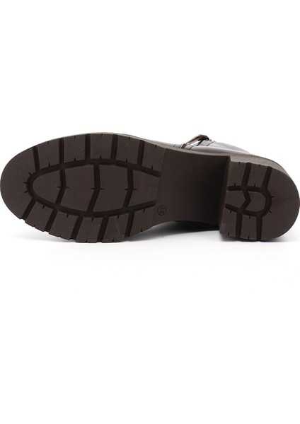 Kadın Kahve Antik Fermuarlı Kalın Topuklu Hakiki Deri Bot fırsatları