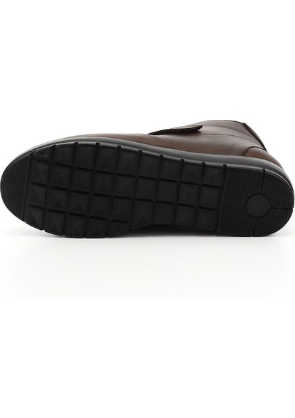 Kadın Kahverengi Fermuarlı Kemik Çıkıntısına Özel Hakiki Deri Bot indirimleri