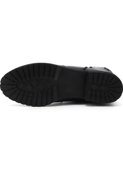 Gön Hakiki Deri Yuvarlak Burun Topuklu Kauçuk Taban Fermuarlı Kadın Günlük Bot 47408 indirimleri