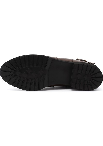 Kadın Kahve Antik Fermuarlı Kauçuk Taban Hakiki Deri Bot indirimleri