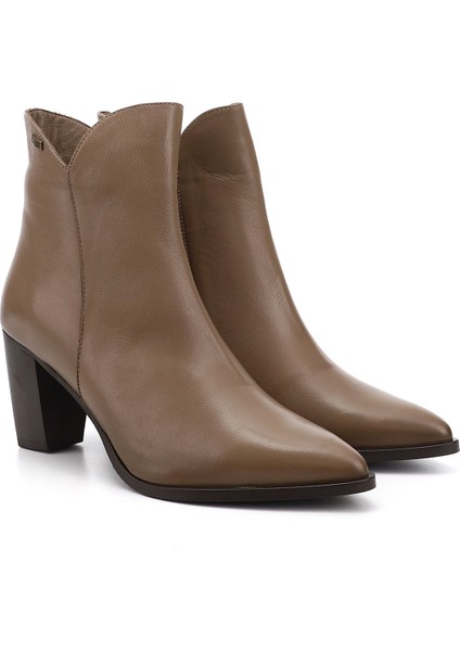 Kadın Vizon Fermuarlı Sivri Burun Hakiki Deri Bot modelleri