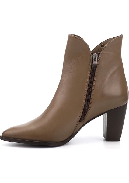 Kadın Vizon Fermuarlı Sivri Burun Hakiki Deri Bot fırsatları