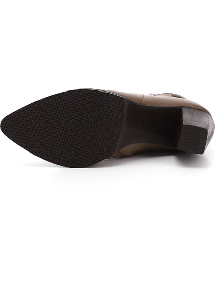 Kadın Vizon Fermuarlı Sivri Burun Hakiki Deri Bot indirimleri