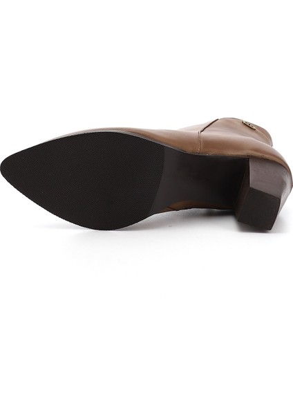 Kadın Vizon Fermuarlı Sivri Burun Hakiki Deri Bot indirimleri