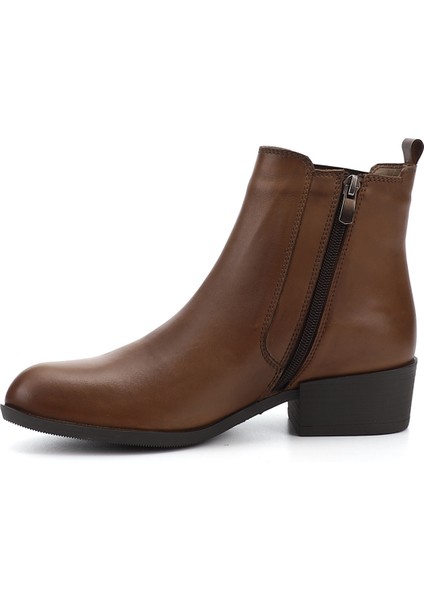 Kadın Vizon Antik Fermuarlı Kalın Topuklu Hakiki Deri Chelsea Bot fırsatları