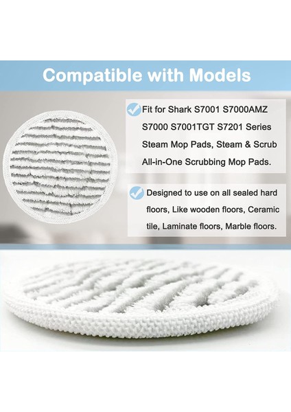 Shark S7001, Shark S7000AMZ, S7000 S7001TGT S7201 Serisi Için Yedek Buharlı Paspas Pedleri, Hepsi Bir Arada Ovma Paspas Pedleri (Yurt Dışından) fırsatları