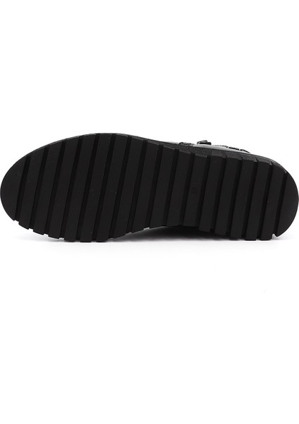 Kadın Siyah Floter Çift Fermuarlı Termo Taban Hakiki Deri Bot indirimleri