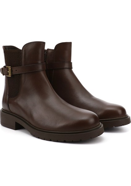 Kadın Kahve Tokalı Hakiki Deri Chelsea Bot fiyatları