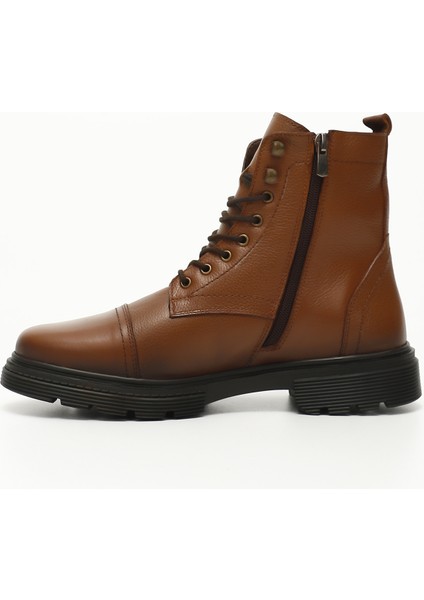 Taba Gön Hakiki Deri Fermuarlı Bağcıklı Erkek Postal Bot 81501 fırsatları
