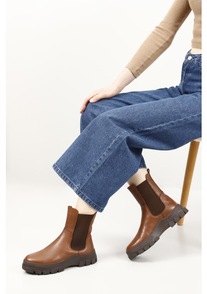 Kadın Kauçuk Taban Hakiki Deri Chelsea Bot fiyatları