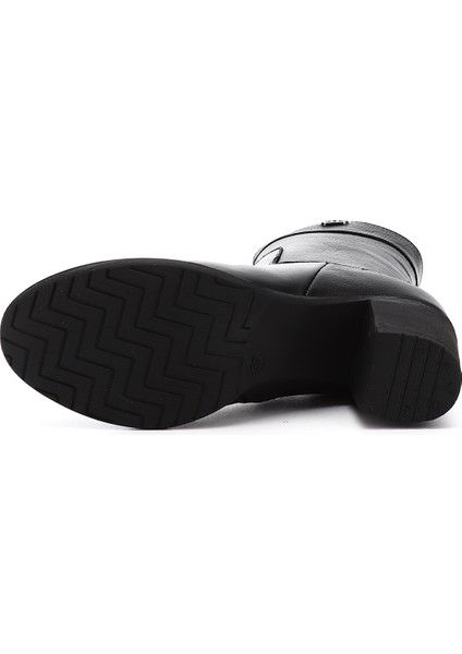 Gön Hakiki Deri Yuvarlak Burun Kauçuk Taban Topuklu Fermuarlı Kadın Günlük Bot 48457 indirimleri