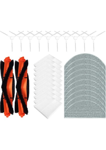 Xiaomi Mijia 3c Plus C103 Yedek Yedek Parça Aksesuarları Ana Yan Fırça Hepa Filtre Paspas Bezi (Yurt Dışından)