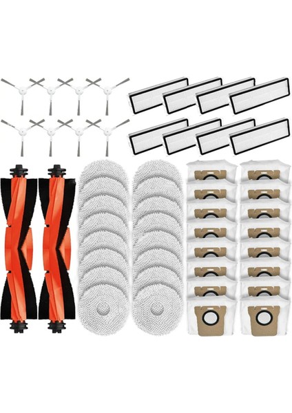 Xiaomi Mijia Omni 2 C102CN, B101CN, B116CN, X10+ Yedek Parça Aksesuarları Ana Yan Fırça Hepa Filtre Paspas Toz Torbaları (Yurt Dışından)
