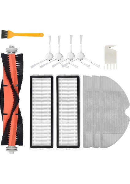 12 Adet Xiaomi Dreame F9 Robotlu Süpürge Ana Fırça Yan Fırça Hepa Filtre Paspas Bezi Aksesuarları Parçaları (Yurt Dışından)
