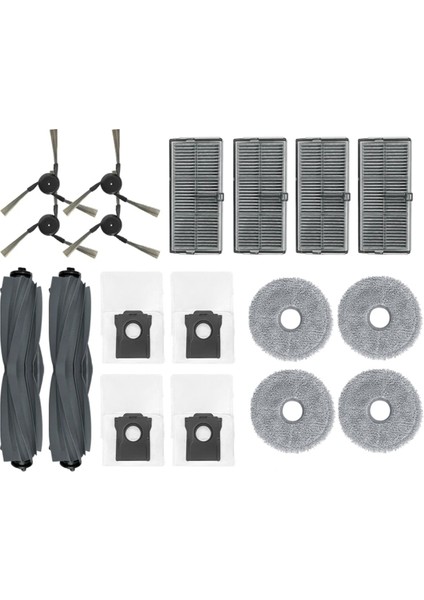 Dreame X40 Ultra / X40 Pro / S30 Pro Ultra Robot Süpürge Parçaları Ana Yan Fırça Hepa Filtre Paspas Pedleri Toz Torbası Parçaları (Yurt Dışından)