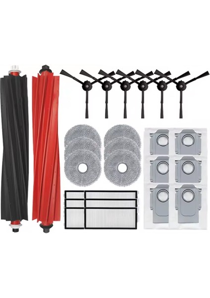 Roborock Qrevo Master / V20 / P10S Pro Yedek Parça Aksesuarları Ana Yan Fırça Filtre Paspas Bezi Toz Torbası (Yurt Dışından)