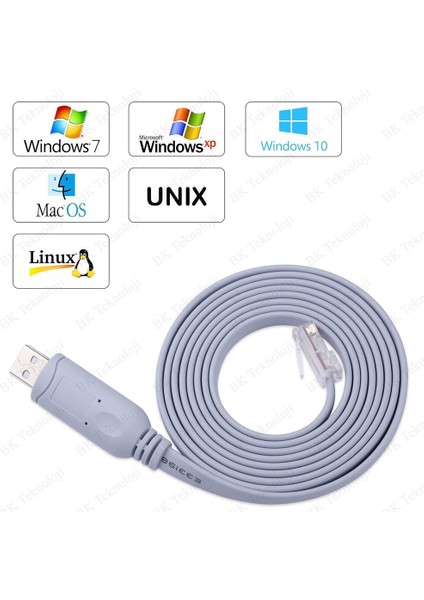 USB 2.0 Cisco Router RJ45 Konsol Kablosu 1,8 Metre fırsatları