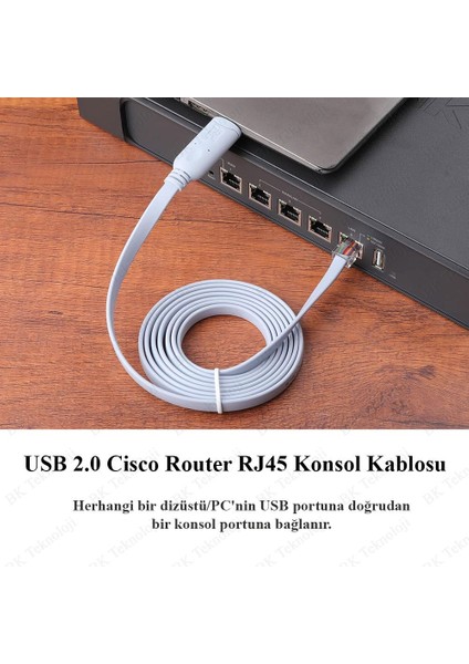 USB 2.0 Cisco Router RJ45 Konsol Kablosu 1,8 Metre