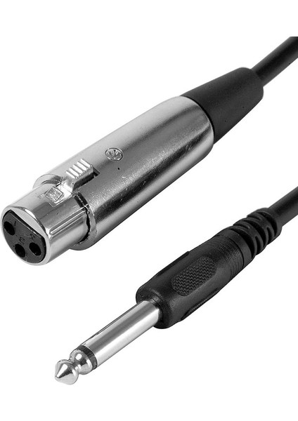 4 Metre 6.35MM Trs Erkek - Xlr Dişi Mikrofon Kablosu