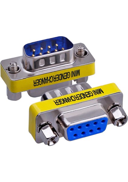 9 Pin RS232 Db9 Pin Erkek-Dişi Seri Kablo Cinsiyet Değiştirici Adaptör