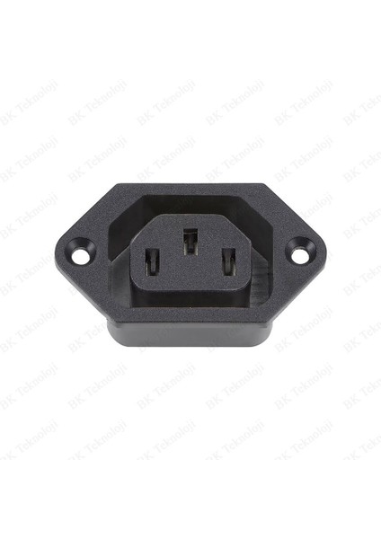 C13 Şase Dişi Panel Vida Montajlı Güç Kaynağı Soketi 10A 250V