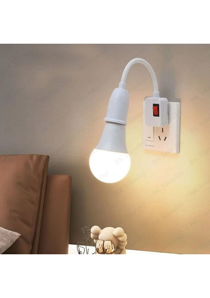 Pirize Takılabilir Anahtarlı Esnek E27 Duy Okuma ve Gece Lambası fırsatları