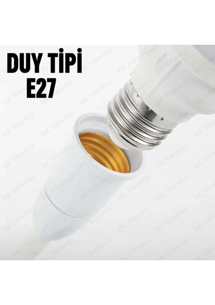 Pirize Takılabilir Anahtarlı Esnek E27 Duy Okuma ve Gece Lambası