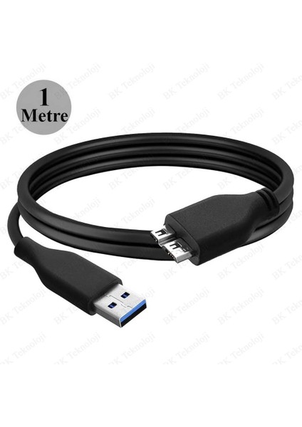 USB 3.0 Micro-B HDD Harddisk Şarj Veri Aktarma Kablosu 1 Metre fiyatları