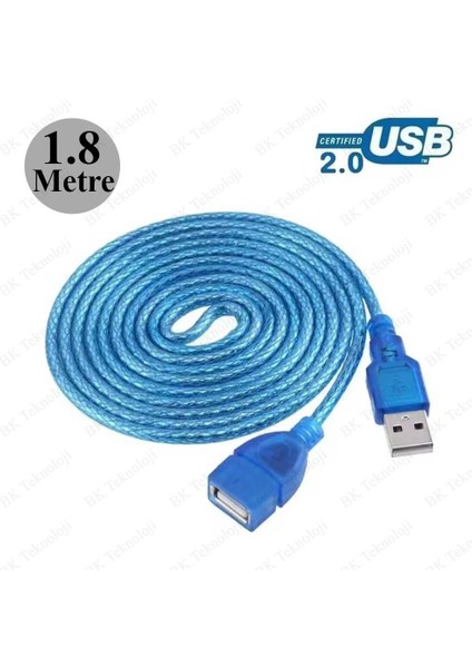 Yüksek Kalite USB 2.0 Dişi/erkek Uzatma Kablosu 1.8 Metre fiyatları