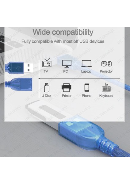 Yüksek Kalite USB 2.0 Dişi/erkek Uzatma Kablosu 1.8 Metre fırsatları