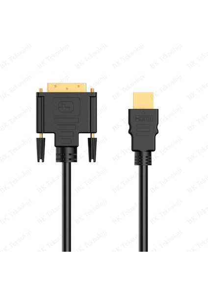DVI 24+1 To HDMI Çift Yönlü DVI To HDMI Kablo - 10 Metre
