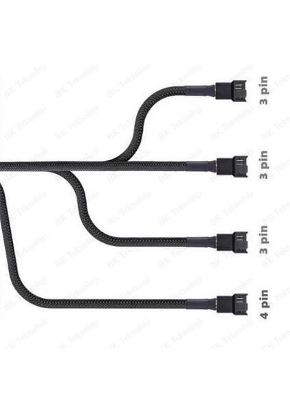 4 Pin 4 Lü Fan Çoklayıcı Pwm Y Splitter Kablo modelleri